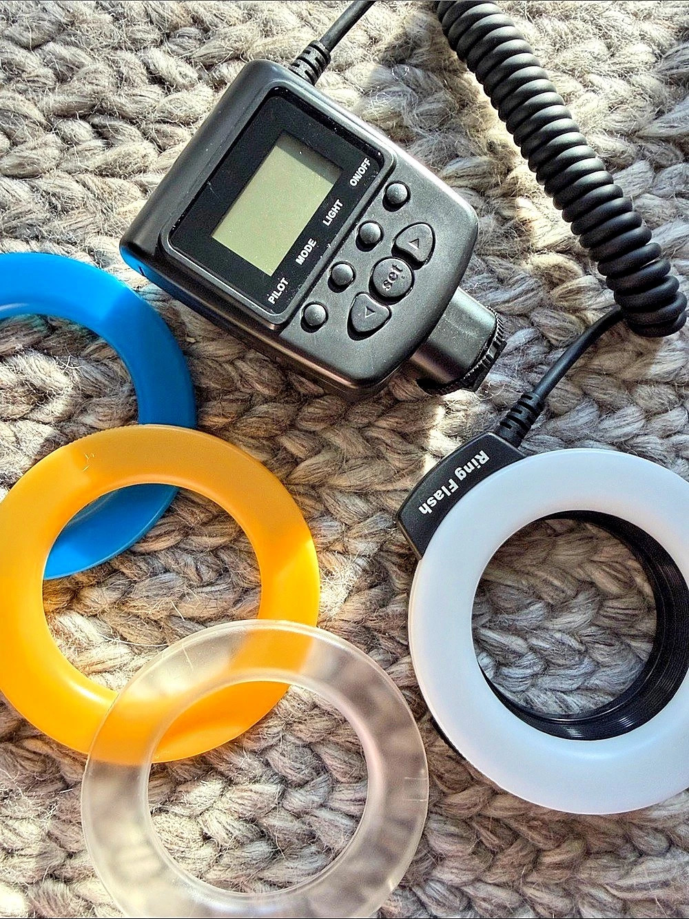 Neewer RF-550D / Travor RF-550D Macro LED Ring Flash power control and LCD displ